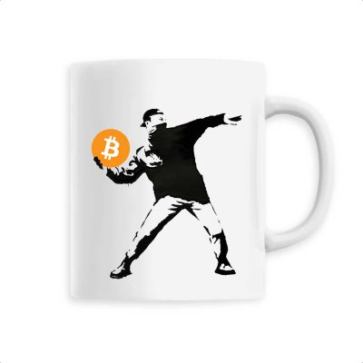 Mug - Bitcoin Thrower - Banksy