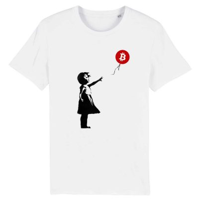 T-shirt - Bitcoin Balloon Girl - Banksy