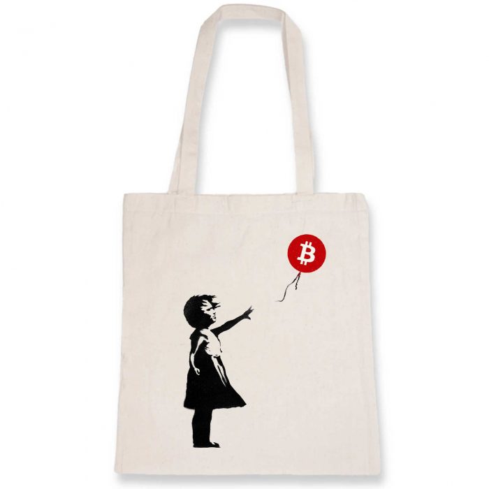 Tote Bag - Bitcoin Balloon Girl - Banksy