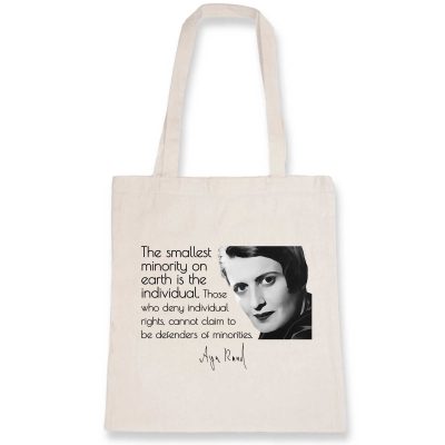 Tote Bag - Ayn Rand - The smallest minority on earth is the individual