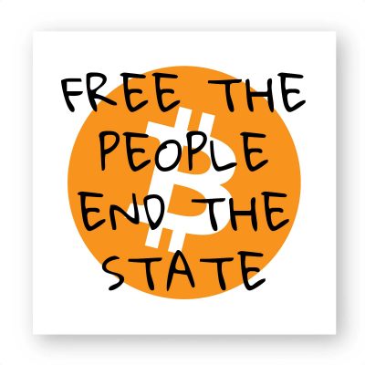 Sticker (unité) - Bitcoin Free The People End The State