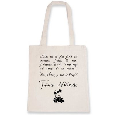 Tote Bag - Nietzsche - L`Etat est le plus froid des monstres froids