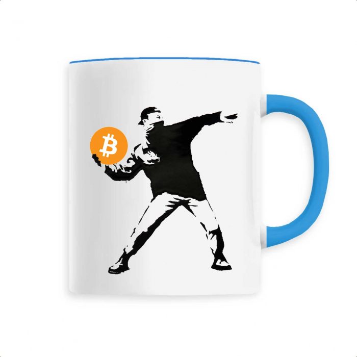 Mug - Bitcoin Thrower - Banksy