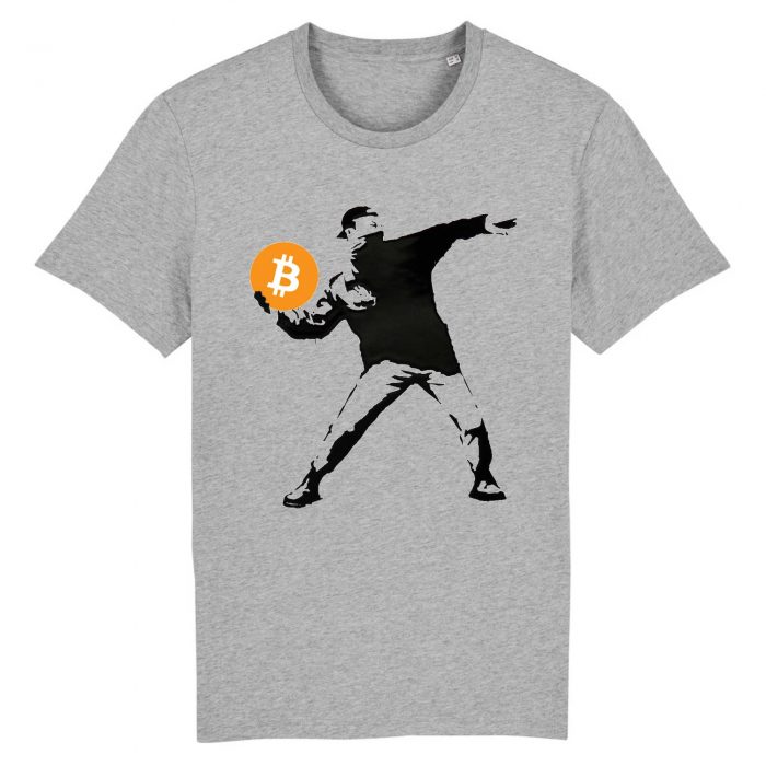 T-shirt - Bitcoin Thrower - Banksy