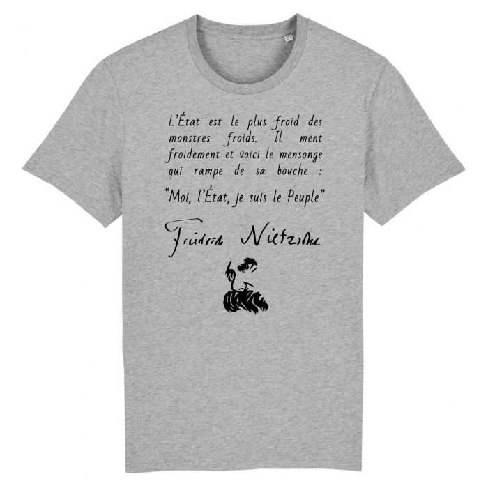 T-shirt - Nietzsche - L`Etat est le plus froid des monstres froids