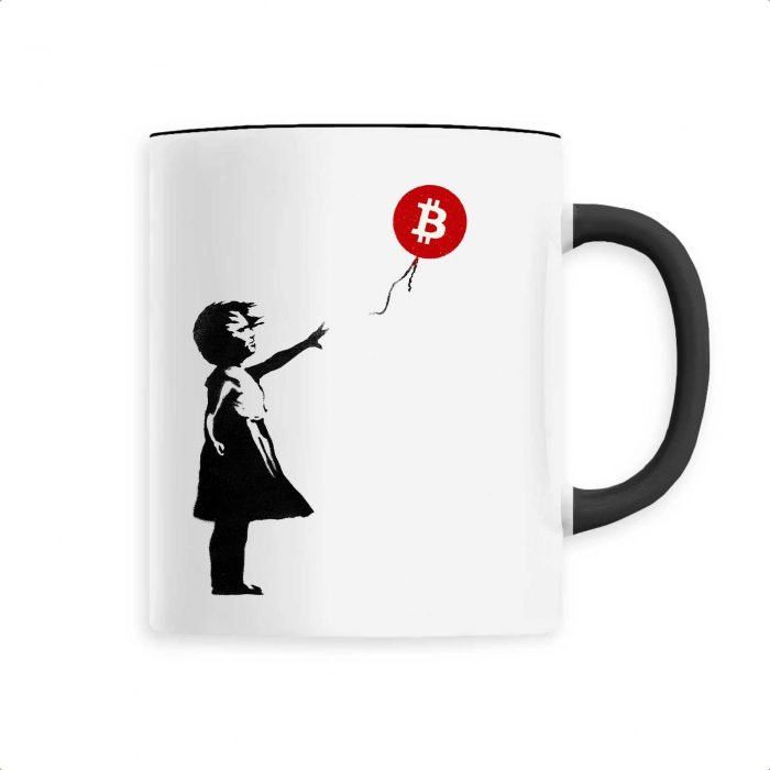 Mug - Bitcoin Balloon Girl - Banksy