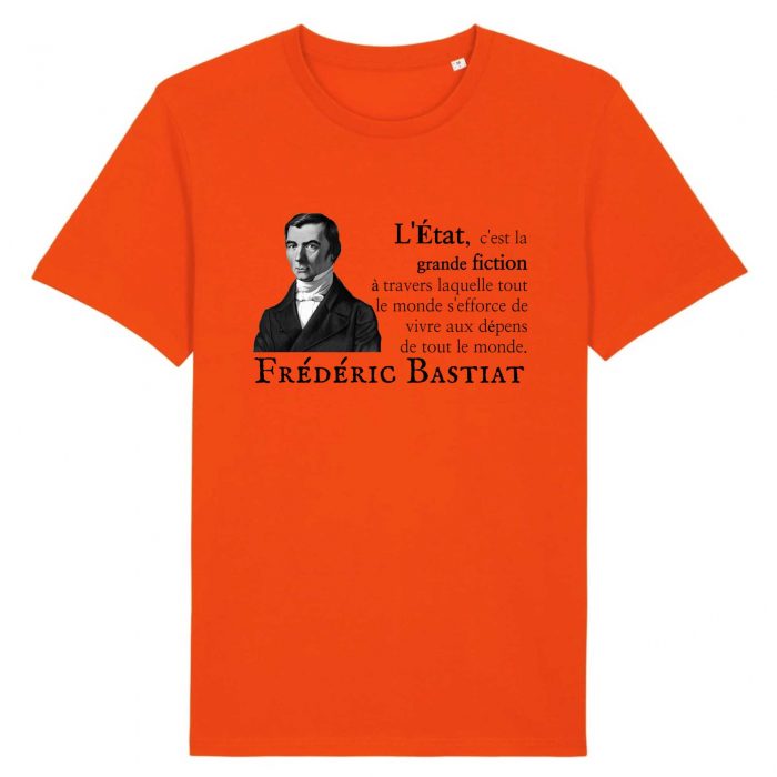 T-shirt - Bastiat "L`Etat c`est la grande fiction"