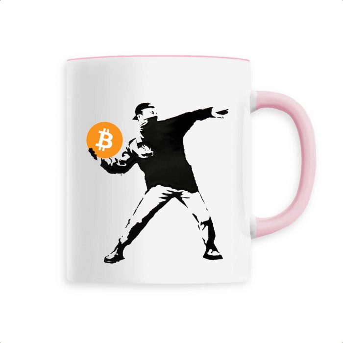 Mug - Bitcoin Thrower - Banksy