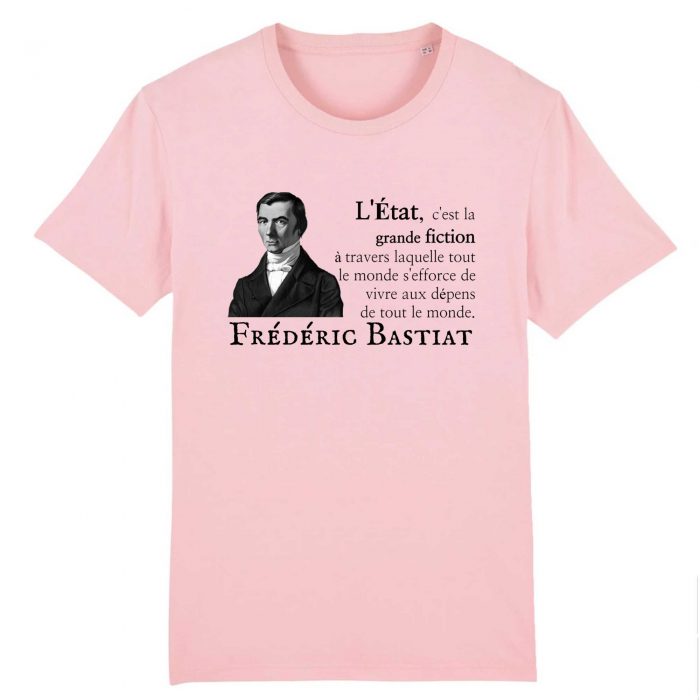 T-shirt - Bastiat "L`Etat c`est la grande fiction"